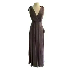 Lulu’s Dance‎ The Night Away Dusty Purple Backless Maxi Dress Size Small NWT